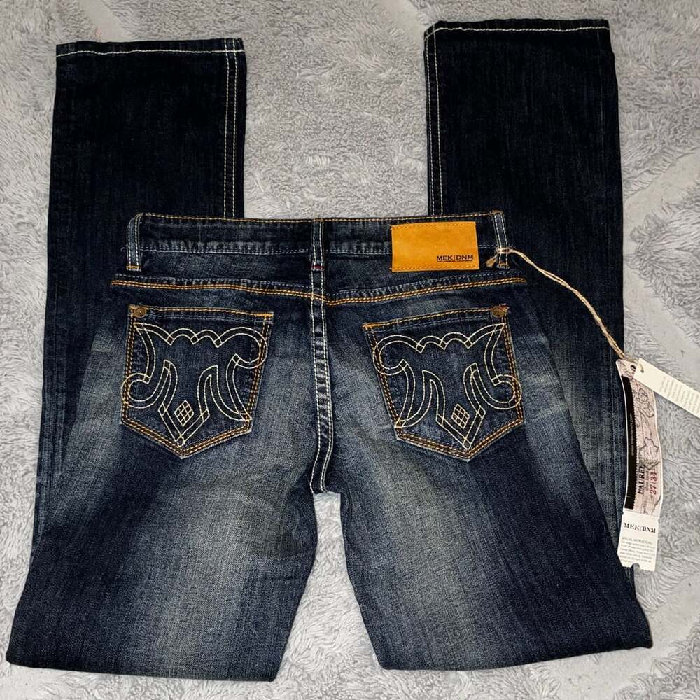 MEK Denim Laurel Slim Bootcut Jeans 27x34 Dark Wash NWT